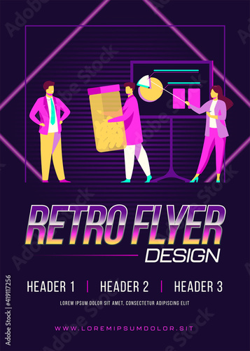 Drug developers presenting new meds to buyer. Presentation, pills, pharmaceuticals flat vector illustration. Pharmacy, business, partnership concept for banner, website design or landing web page