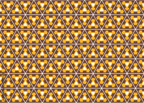 triangular brown-orange textile pattern