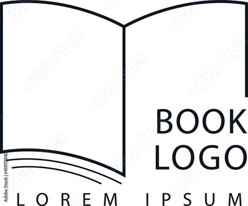 black and white education icon, book logo, education vector, b letter