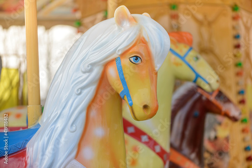 Vintage carousel horse. Carousel. Vintage Carnival © Artemida
