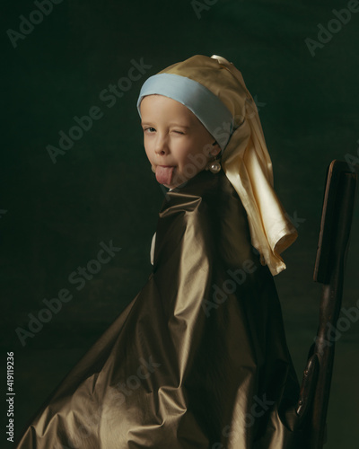 Εκτύπωση καμβά Sticking out tongue