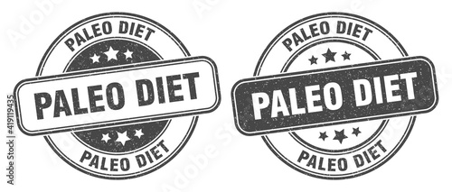 paleo diet stamp. paleo diet label. round grunge sign