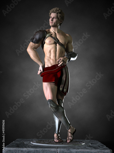 A Roman warrior. 3d illustration