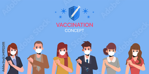 People get covid-19 vaccine at hospital to protected from virus.