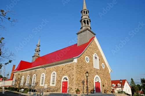 Quebec; Canada- june 25 2018 : historical church of Saint Jean Port Joli photo