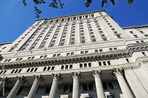 Quebec; Canada- june 25 2018 : Sun Life building in Montreal photo