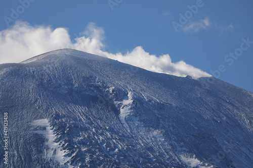 snow covered mountains