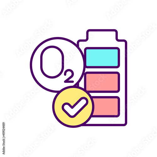 Fatigue and muscle weakness RGB color icon. Sleep difficulties. Shortage of breath. Effects of infection coronavirus. Symptoms of disease. Covid-19 and pandemic. Isolated vector illustration