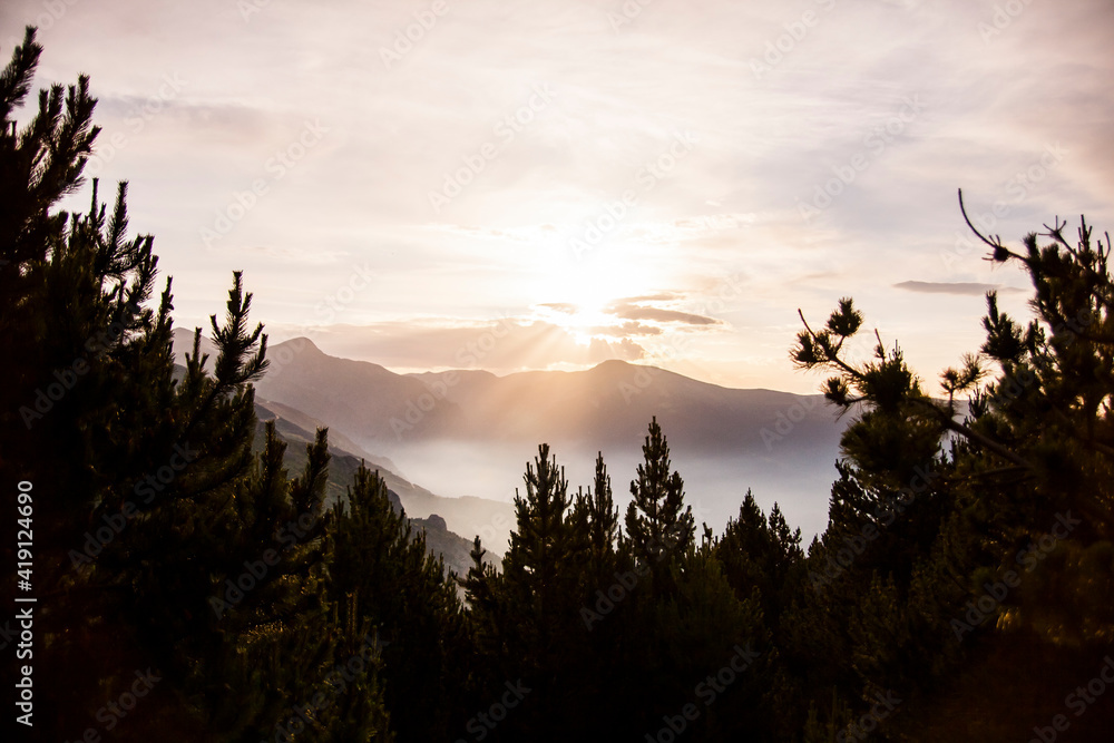 Summer landscape in La Cerdanya, Pyrenees, Spain Summer landscape in La Cerdanya, Pyrenees, Spain