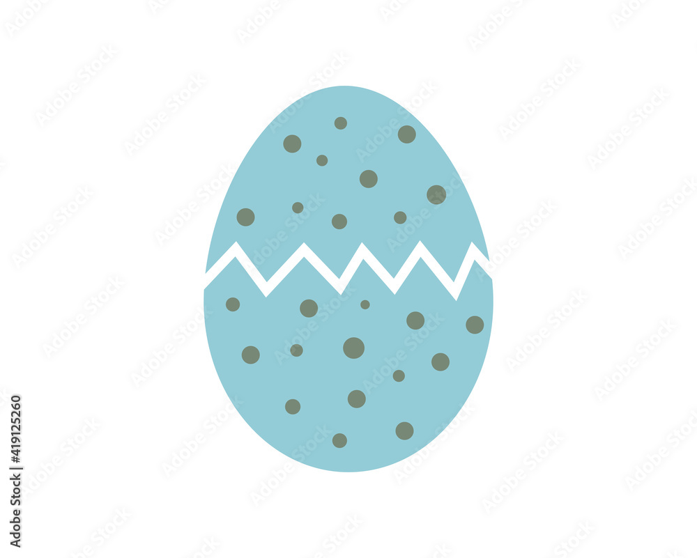 Blue speckled Easter egg icon. Cracked Easter egg. Bird egg. Vector illustration. Blue speckled Easter egg icon. Cracked Easter egg. Bird egg. Vector illustration.
