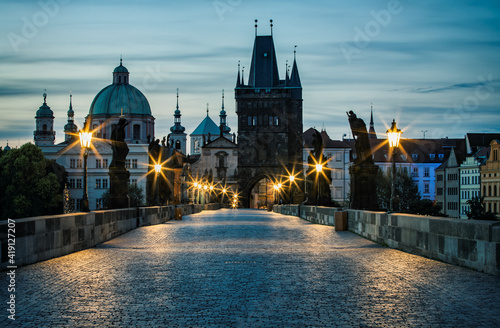 Historic Charles Bridge in Prague, Czech Republic