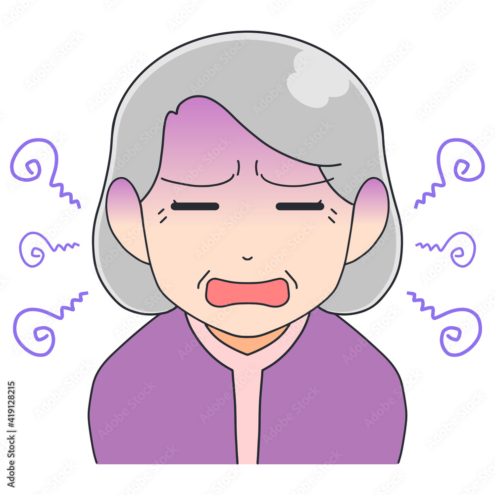 Obraz premium 体調不良 高齢女性