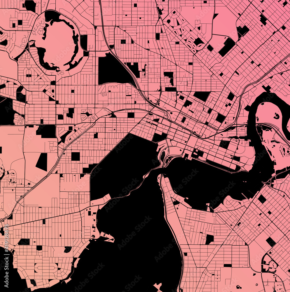 Perth, Western Australia, Australia (AUS) - Urban vector city map with ...