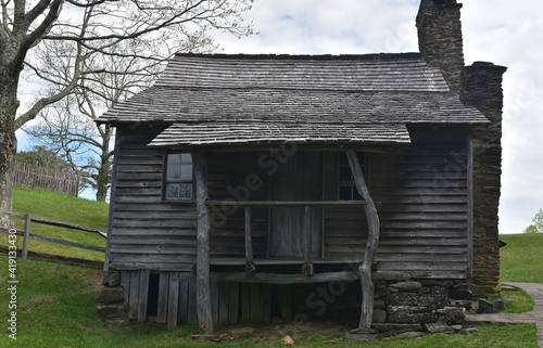 Wooden Brinegar Cabin in Laurel Springs North Carolina photo