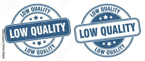 low quality stamp. low quality label. round grunge sign