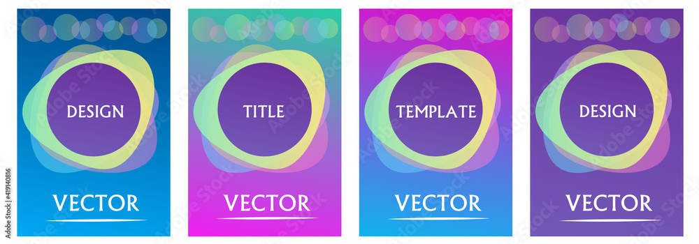 Fototapeta premium Backgrounds pattern and color gradient, vector abstract cover design templates. Creative fashion patterns for social media stories