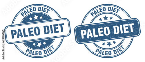 paleo diet stamp. paleo diet label. round grunge sign