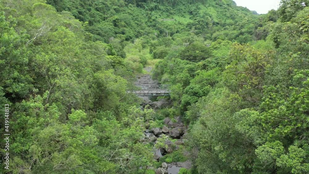 Bridge over Langevin River in Reunion Island Bridge over Langevin River in Reunion Island