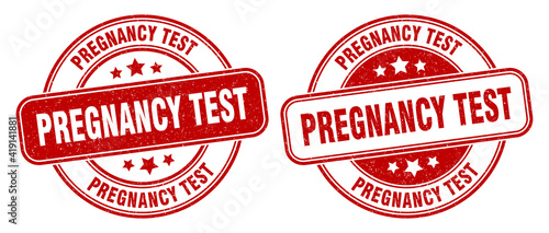 pregnancy test stamp. pregnancy test label. round grunge sign