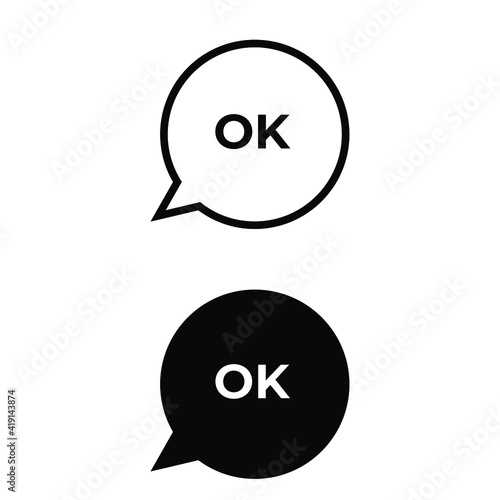 Ok vector icon set. Check mark illustration sign collection. Yes and no symbol.