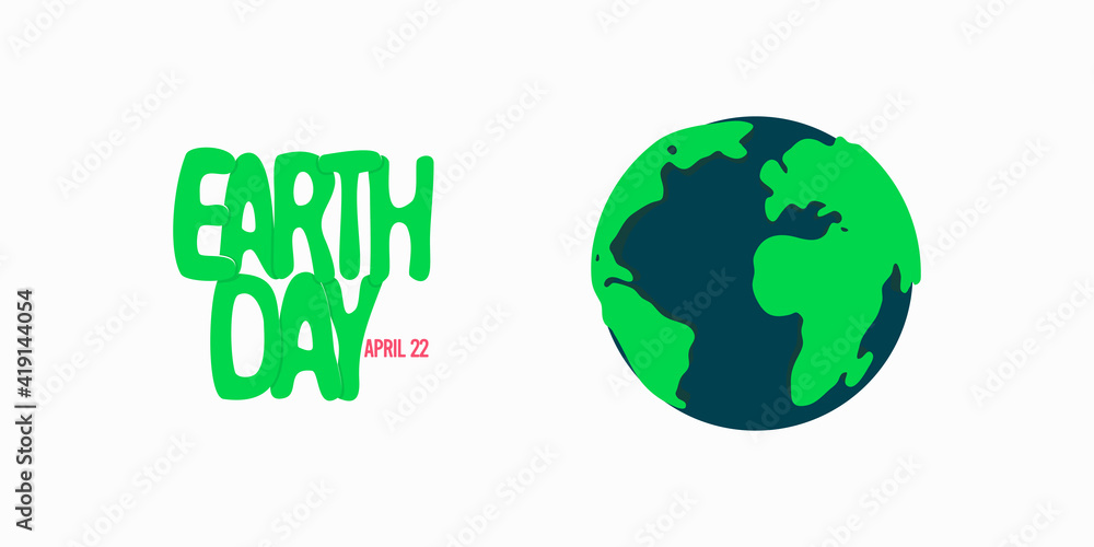 Earth over white, Earth day vector illustration