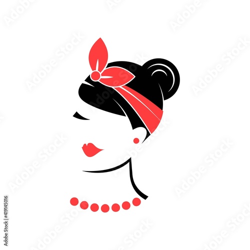 Face glamorous girl