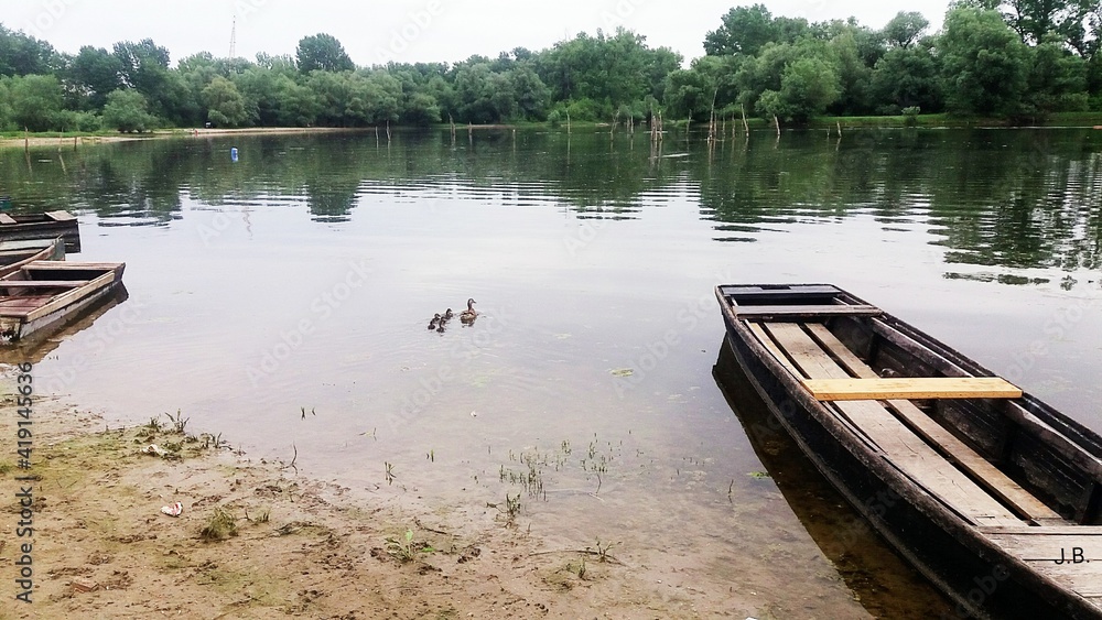 Boat on the river Danube