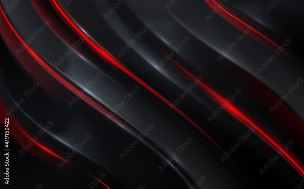 Abstract black and red wave background Abstract black and red wave background