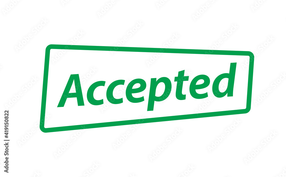 Accepted stamp isolated on white background Accepted stamp isolated on white background