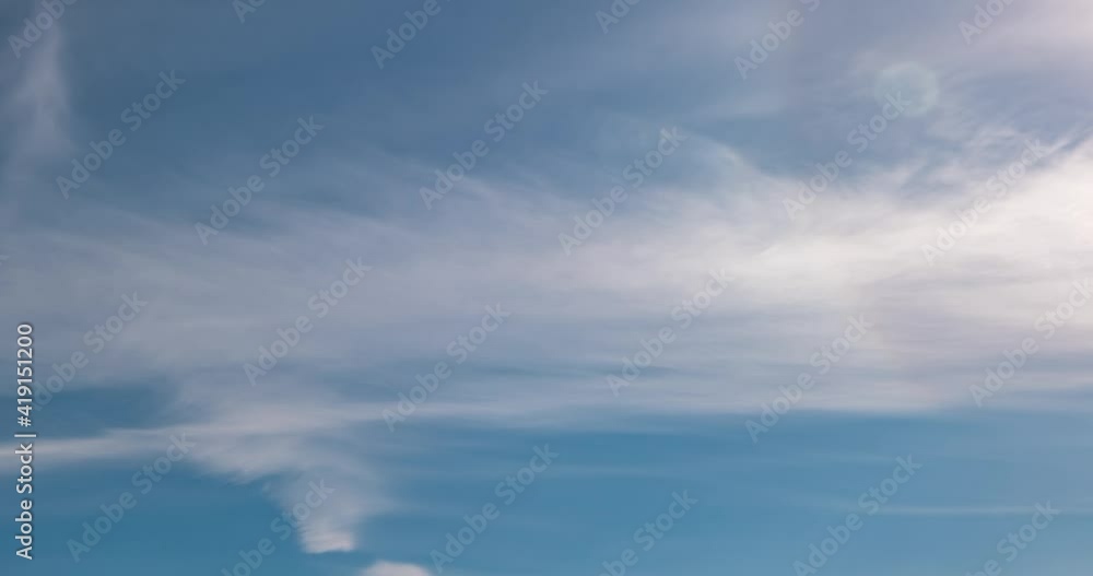 Timelapse of Blue sky background with tiny stratus cirrus striped clouds. Clearing day and Good windy weather Timelapse of Blue sky background with tiny stratus cirrus striped clouds. Clearing day and Good windy weather