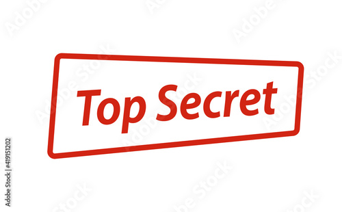Top Secret stamp isolated on white background