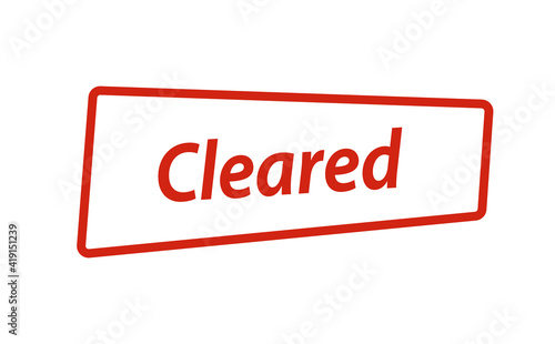 Cleared stamp isolated on white background