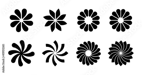 Set of Abstract Geometric Logo Shapes. Modern Logotypes Collection.