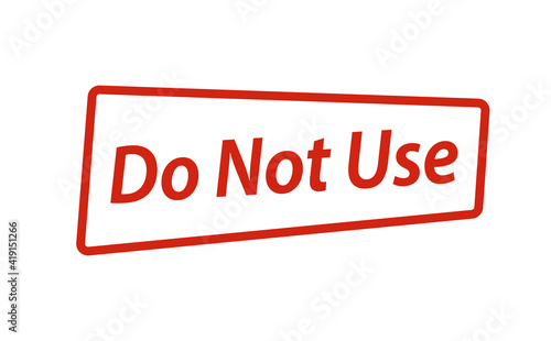 Do not use stamp isolated on white background