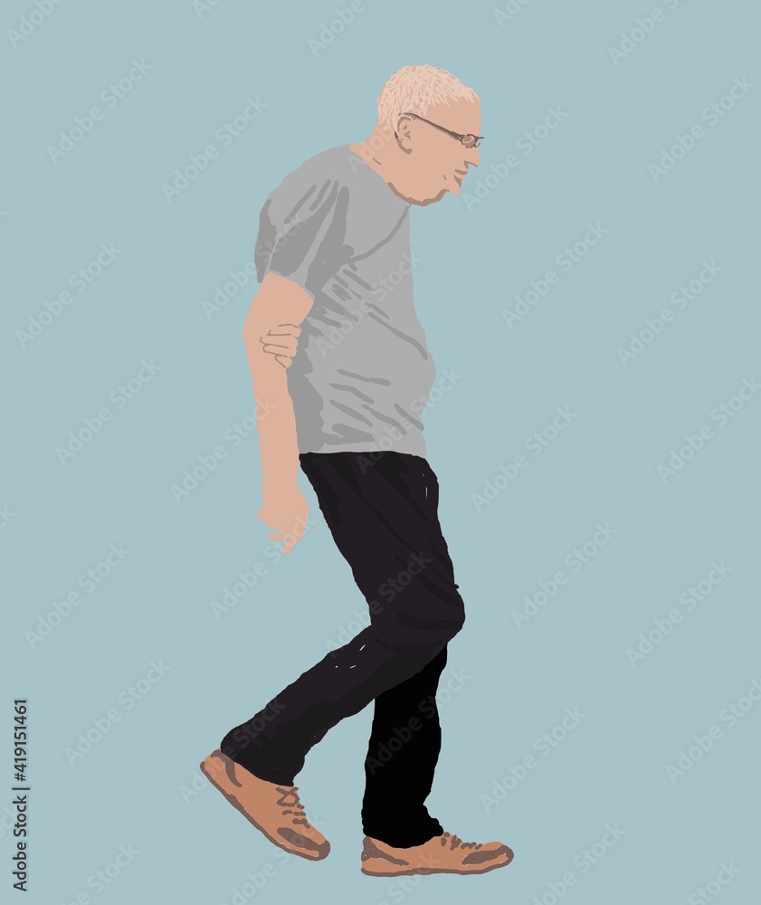 Vector Illustration of People on Flat color Background