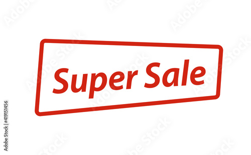 Super Sale stamp isolated on white background