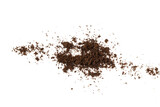 Used Grinding Coffee Waste Isolated, Pressed Coffee Scrub