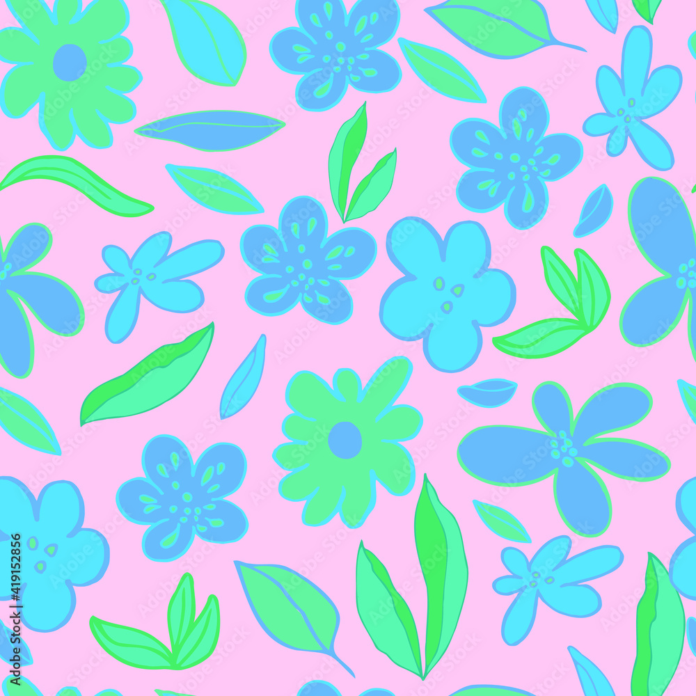 seamless pattern with flowers seamless pattern with flowers
