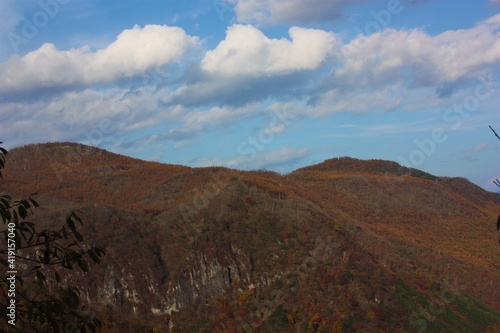 Autumn landscape of Irohazaka Winding Road in Oku-Nikko, Tochigi prefecture, Japan - 奥日光 いろは坂 秋の紅葉 栃木県 日光市