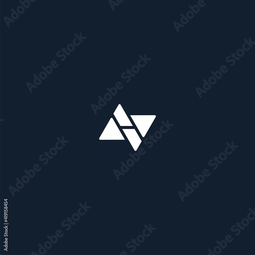 abstract lightning logo with letter h