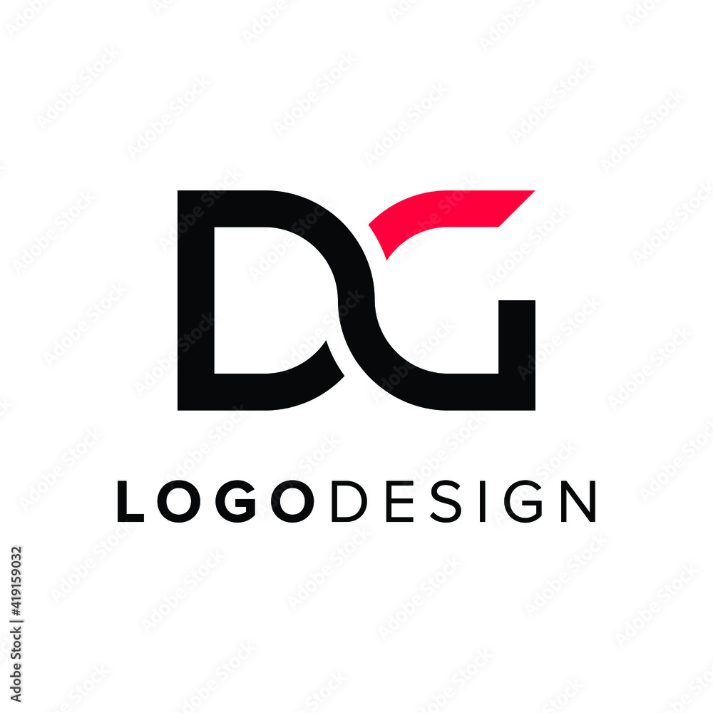 Modern letter DG logo design Adobe Stock
