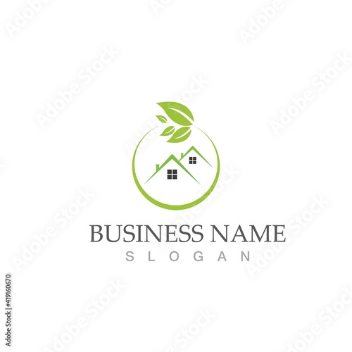 green house logo vector illustration