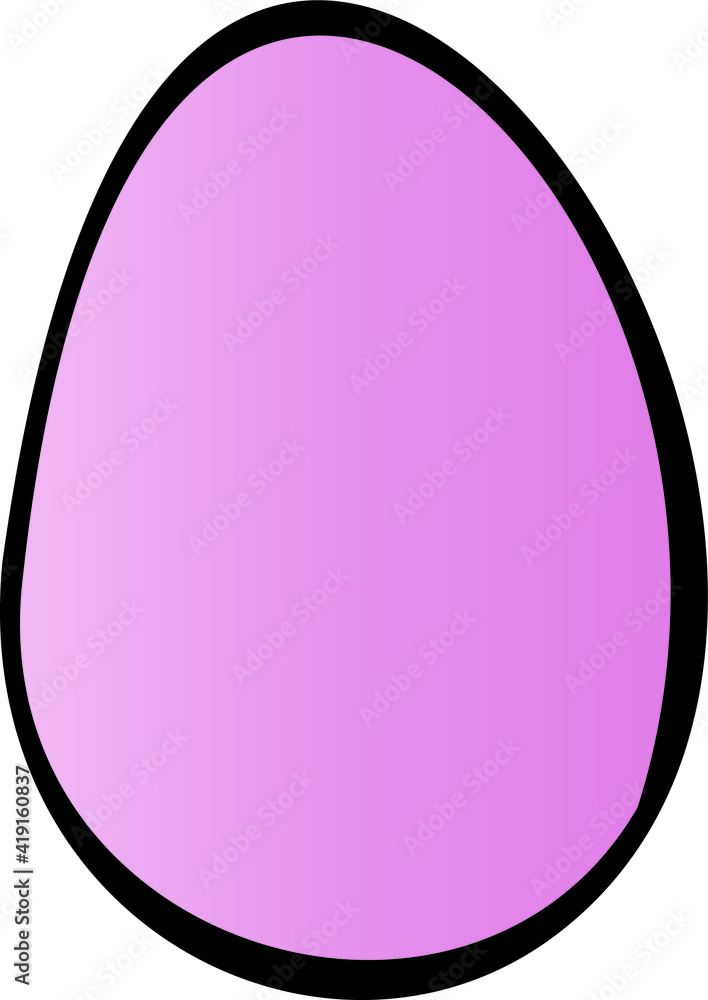 Hand draw Colorful pink Easter Egg. EPS Digital illustration