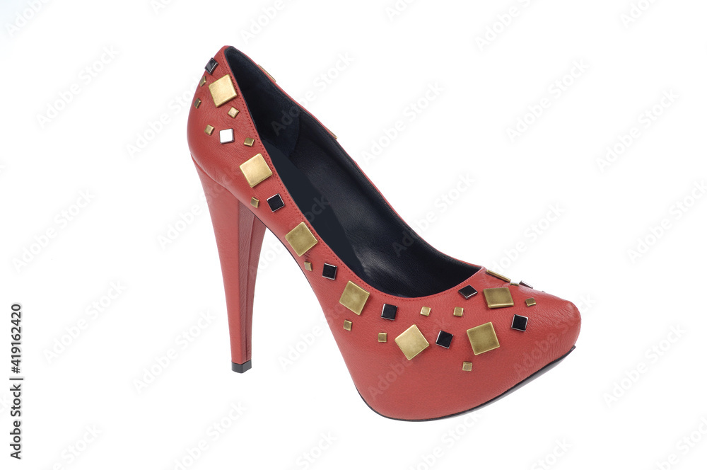 Fototapeta premium Fashion summer shoes for women studio shoot