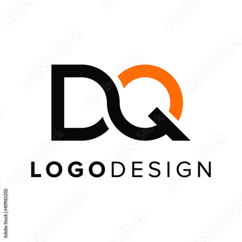 Modern infinity letter DQ logo design