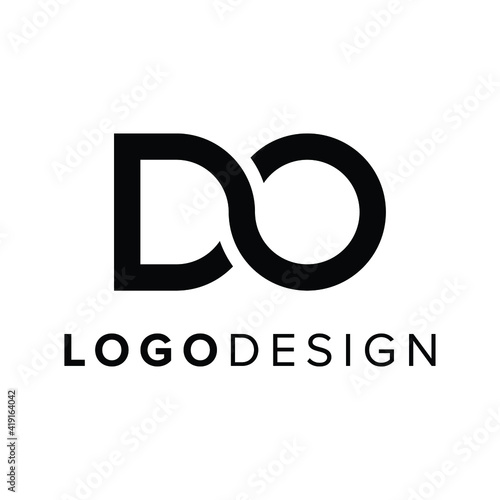 Modern letter DO logo design