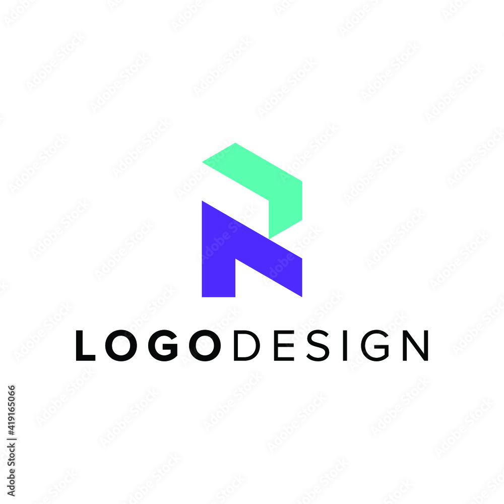 Modern abstract letter R logo design Modern abstract letter R logo design