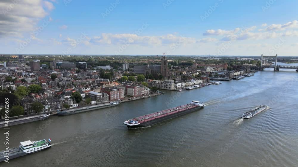 Dordrecht Church Grote Kerk / Onze-Lieve-Vrouwekerk Aerial drone Dordrecht Church Grote Kerk / Onze-Lieve-Vrouwekerk Aerial drone