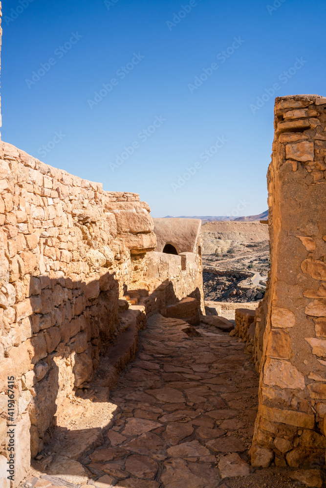 Chenini ruined Berber village in the Tataouine district in southern Tunisia