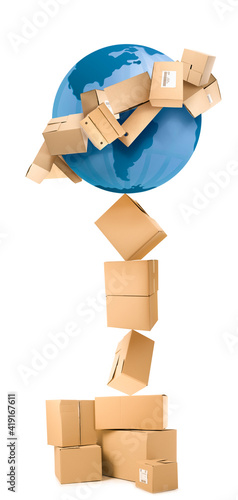 Planet Earth with heap of p...